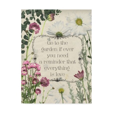 Grace Popp 'Pressed Floral Quote Ii' Canvas Art,14x19